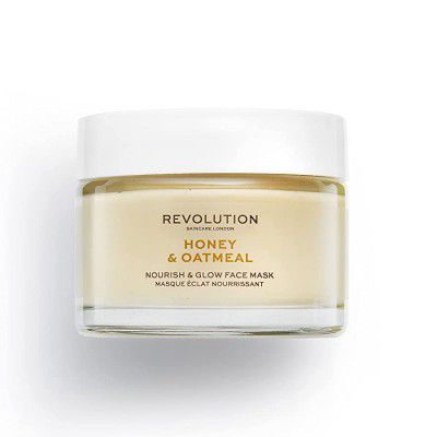 Revolution Skin Honey & Oatmeal Nourish & Glow Face Mask,50 ml (Vitamin E Hyaluronic Acid glowing skin)