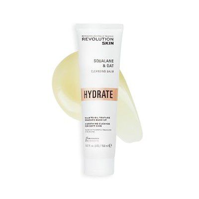Revolution Skincare-Cleansing Balm-Squalane & Oat | much-needed TLC for skin |Nourishing balm-to-oil formula |Dissolves makeup with ease |Leaves skin super hydrated |150ml