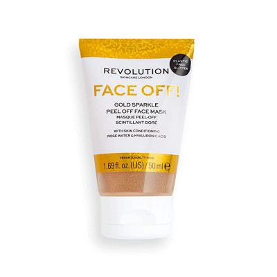 Revolution Skincare Gold Glitter Face Off Mask 50ml (Face Mask)
