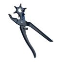 Revolving Leather Punch Pliers or Punching Machine with 6 Hole Sizes for Leather Belts...