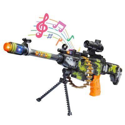 Revolving Machine Gun Toy with Stand and Carry Strap