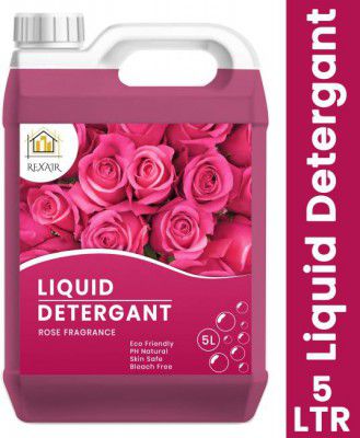 Rexair High-Quality Laundry Liquid, Suitable for Top-Load - Front-Load Washing Machine Rose Liquid Detergent  (5 L)