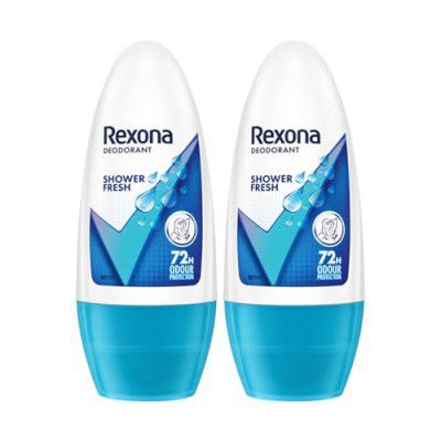 Rexona for Female Shower Fresh Underarm Roll On Deodorant, 50 Ml (Pack Of 2)