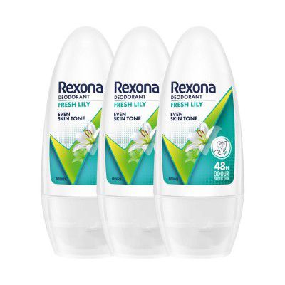 Rexona Fresh Lily Underarm Roll-On Deodorant for Women | 50ML (Combo of 3)