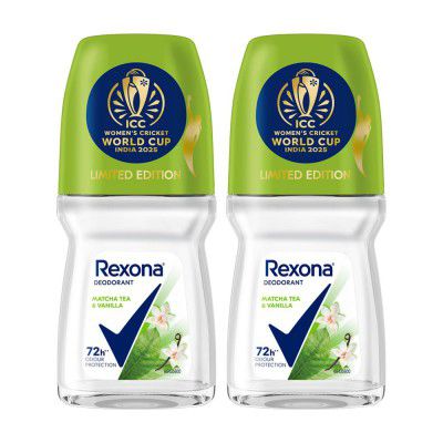 Rexona Matcha Tea & Vanilla Antiperspirant Roll-On | 50 ML (Pack of 2)