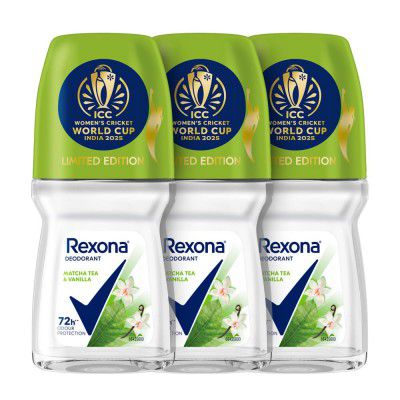 Rexona Matcha Tea & Vanilla Antiperspirant Roll-On | 50 ML (Pack of 3)