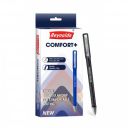 Reynolds COMFORT+ BALL 10CT HANGER – BLACK I Lightweight Ball Pen With Comfortable Grip for Extra Smooth Writing I School and Office Stationery | 0.6mm Tip Size...