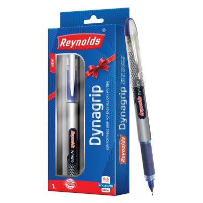Reynolds DYNAGRIP 1 CT BOX - BLUE| Smooth Ball Pens | Long-lasting ball pens | Professional Ball pens with superior writing experience| Ball Pens for swift writing