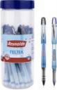 Reynolds Feltek Roller Ball Pen  (Pack of 12, Ink Color - Blue Black)...
