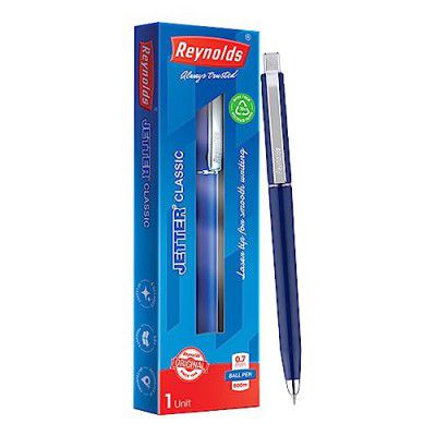 Reynolds JETTER BP CLASSIC : 1 CT BOX - BLUE | Ball Point Pen for Gift | Professional Ball Pens Superior Writing Experience | Ball Pens for Swift Writing | 0.7mm Tip Size
