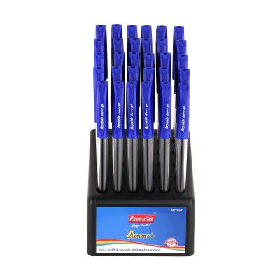 Reynolds JIFFY 30 CT BLUE - DISPENSER I Lightweight Gel Pen With Comfortable Grip for Extra Smooth Writing | 0.5mm Tip Size