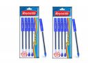 Reynolds JIFFY GEL 5 PEN BAG - PACK OF 2 | BLUE I Lightweight Gel Pen With Comfortable Grip for Extra Smooth Writing I School and Office Stationery | 0.5mm Tip Size | Pen for BTS...