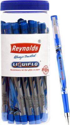 Reynolds Liquiflo Pen Jar Ball Pen (Pack of 20, Blue)