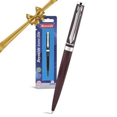 Reynolds Metal Pens (Iconic Elite Brown) | Blue Ink