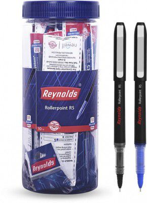 Reynolds R5 Roller Ball Pen&nbsp;&nbsp;(Pack of 10, Ink Color - Blue)