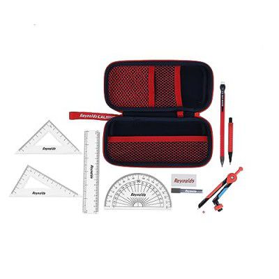 Reynolds Zinc Geometry Box | Instrument Box | Pencil Box | Rust Resistant Instruments, Multicolor