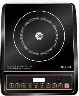 REZEK 2000 Watt Induction Cooktop with Auto Shut-Off & Over-Heat Protection Induction Cooktop  (Black, Push Button)