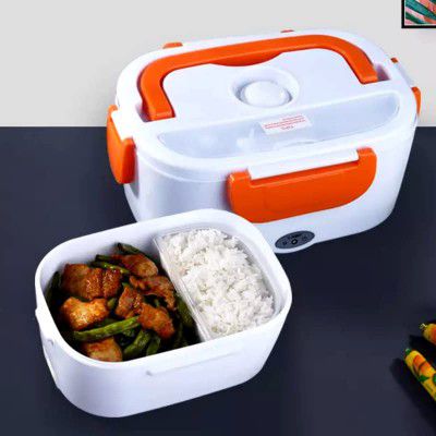 REZEK Fiber Electric Quick Food Warmer Lunch Tiffin Box for Office, Medium(Multicolour