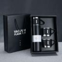 RFV1 Vacuum Flask Set with 2 Cups, Double Wall Stainless Steel Thermo 500ml Vacuum Insulated Bottle Set with 3 Cups, Corporate Gifts (Random Color)...