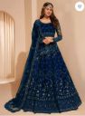 R&H COMAPANY Embroidered Semi Stitched Lehenga Choli (Blue)...