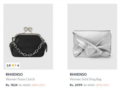 Rhhenso Handbags & Clutches Up to 88% off