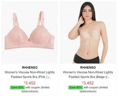Rhhenso Women's Bra with 80% Coupon