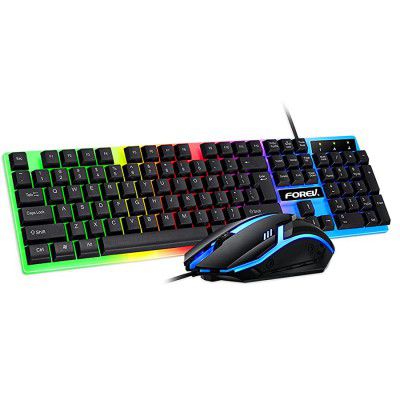 RiaTech Wired Gaming RGB Keyboard and Mouse Combo