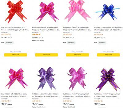 Ribbons for Decoration :  Buy 2 items & get extra 40% off