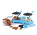 Rich Kitch_ 3 in 1 Multipurpose Dining Achar Jars, Stand,Container Pickle Plastic Storage Jar,Dryfruit Jar, Sauce Jar,Serving Dinner Condiment Set(Multicolor) (3 in 1 Pickle JAR)...