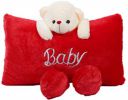 Richy Toys Cute Teddy Pillow Stuffed Soft Plush Soft Toy Kids Birthday (Red)...