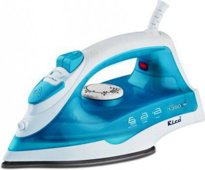 Rico Si03 Light Weight Steam Iron Press | Non Stick Coated Soleplate 1350 W Steam Iron (Blue, White)