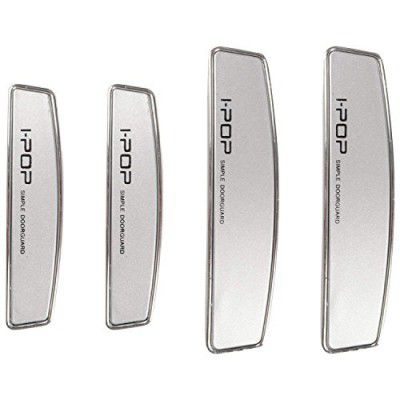 Riderscart ABS I-POP Anti-Scratch Car Edge Door Guard Protector for Hyundai Santro (Silver, Set of 4)