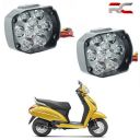 Riderscart Imported Universal 9 LED Waterproof Fog Light / Bar Light for Off/On Road Driving Work Lamp for Honda Activa 3G (15W White Light 2 PCS)...