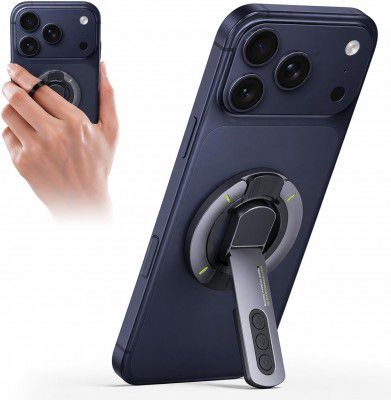 RIGGEAR Magnetic Phone Grip and Stand for MagSafe Phones Cases (Graphite Black)