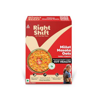 Right Shift High Protein Masala Oats - Tomato & Millets, 240g 