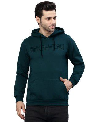 Rigo Fleece Printed Hooded Sweatshirt for Men