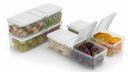 RILION airtight Big Container Set for Kitchen - 4 Piece Food Storage two section Containers with Lids - BPA Free, Leak-Proo...