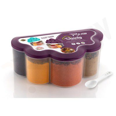 RILION Cloudy Multipurpose Masala Box Container Purple Kitchen Storage Box