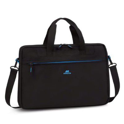 RivaCase Regent 8037 Black Laptop Bag 15.6" Inches Smart Design Durability for both Versatility and Style Briefcase