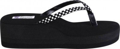RIVAYPA FASHION Women Flip Flops (Black, 5)