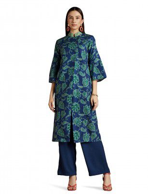 RIVER by Narendra Kumar Premium Designer Women's Floral Print Kurta Kurti