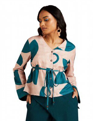 RIVER by Narendra Kumar Premium Designer Women's Geometric Print Top