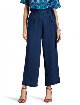 RIVER by Narendra Kumar Premium Designer Women's Solid Casual Pants