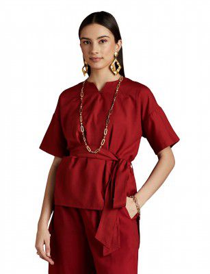 RIVER by Narendra Kumar Premium Designer Women's Solid Top