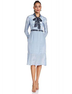 RIVER Crepe Designer Women's Casual Dress