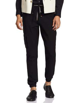 RIVER Men's Tapered Fit Skinny Casual Trousers