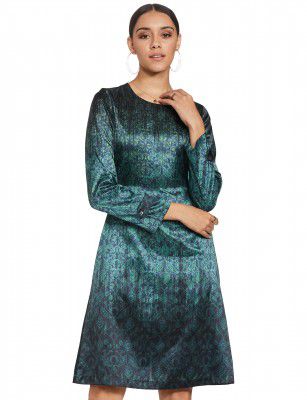 RIVER Women's Polyester RS2JJVDR102A Below The Knee Cocktail Dress