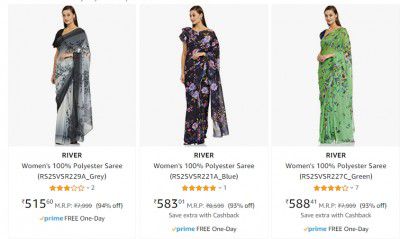 River Women's Saree Up to 94% off