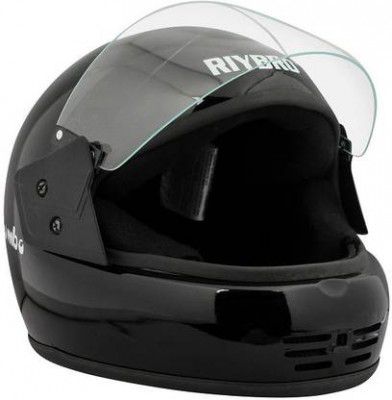 Riybro Full Face ISI Marked with Adjustable strap fro Men & Women Bike & Scooty Riding Motorbike Helmet  (Black)