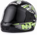 Riybro Full Face ISI Marked with Adjustable strap Bike & Scooty Riding Motorbike Helmet (Black, Parrat Green)...